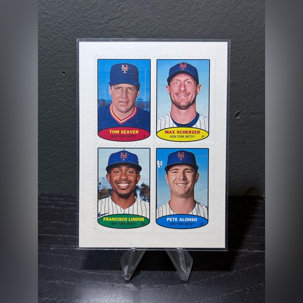 Tom Seaver / Max Scherzer / Francisco Lindor / Pete Alonso 2023 Topps Heritage
